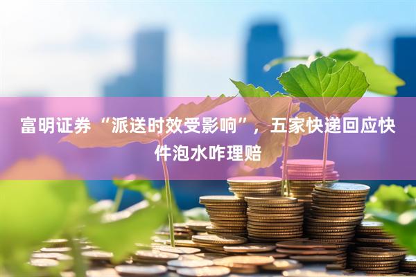 富明证券 “派送时效受影响”，五家快递回应快件泡水咋理赔