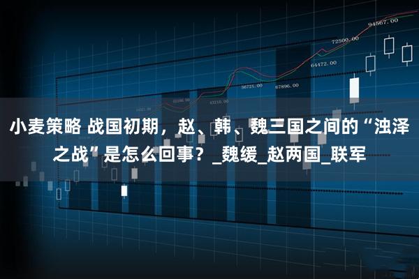 小麦策略 战国初期，赵、韩、魏三国之间的“浊泽之战”是怎么回事？_魏缓_赵两国_联军